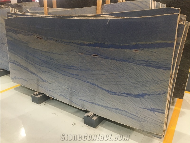Polished Azul Imperial Quartzite Slabs and Tiles