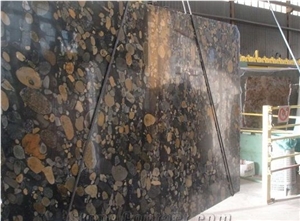 Polished Black Marinace Granite Slab Wall Tile