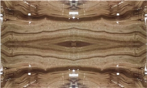 Polished Brown Wood Grain Onyx Tiles
