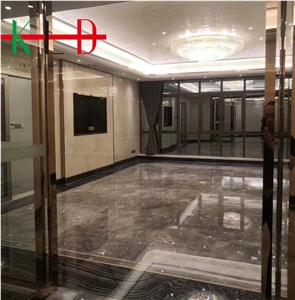 Polished Cary Ice Grey Marble Slabs Flooring Tiles