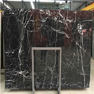 Polished China Nero Marquina Marble for Floor
