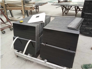 Polished Chinese Black Forest Marble Slab and Tile