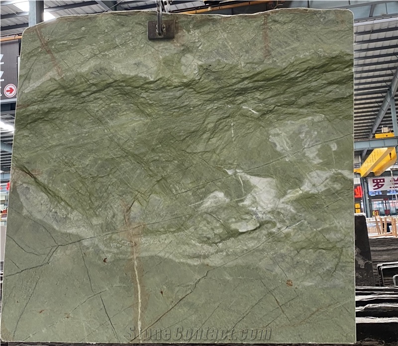 Polished Chinese Verde Pavone Marble Slabs