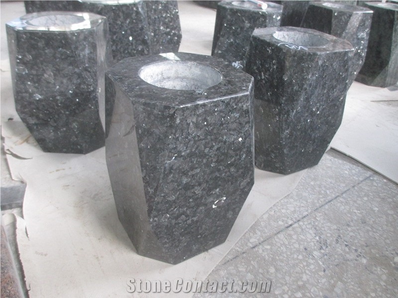 Polished Granite Flower Vases for Headstones
