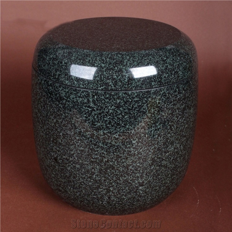 Polished Grey Granite Cremate Urn for Human Ash