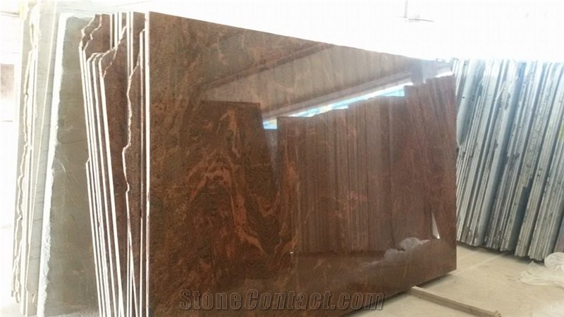 Polished Indian Multi Red Granite for Countertop