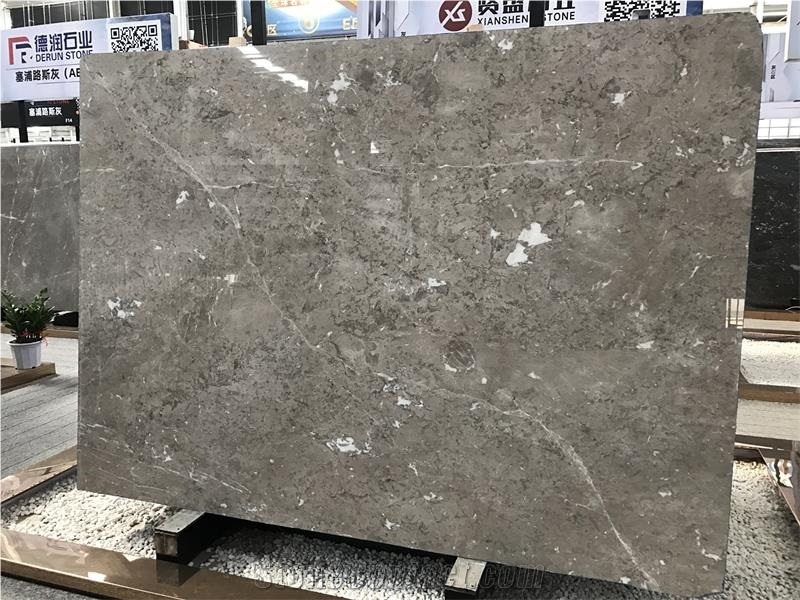 Polished Iran Pacific Silver Grey Marble Slabs