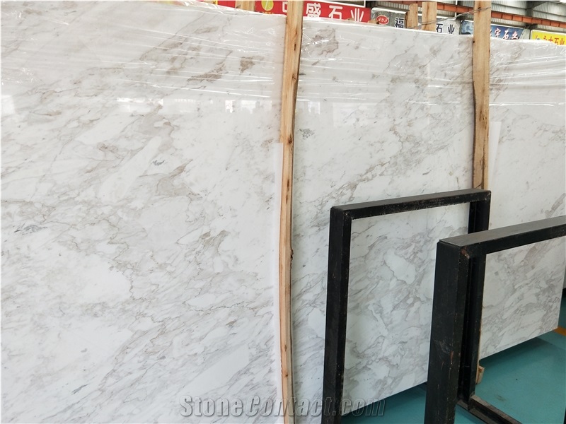 Polished Italy Volax White Marble Slabs