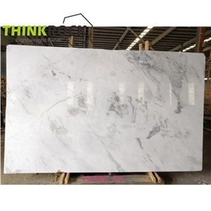 Polished Jia Shi White Marble Slabs Floor Covering