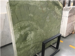 Polished Mandarin Green Marble Slabs and Tiles