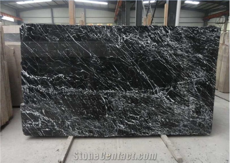 Polished Negro Marquina Marble Slabs&Tiles