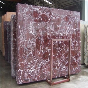 Polished Rosso Golzar Marble Slabs