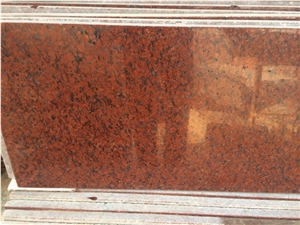 Polished Ruby Red Granite for Countertop