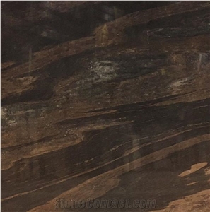 Polished Sri Lanka Fantasy Dark Brown Granite Slab