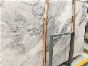 Polished White Ink Marble Slabs for Wall and Floor