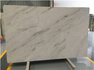 Polished White North Pearl Marble Pattern and Slab