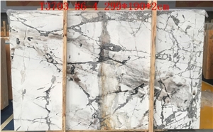 Polished Winter River Snow Marble Flooring Tile