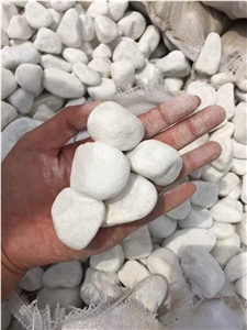 Pure Snow White Stone Pebble