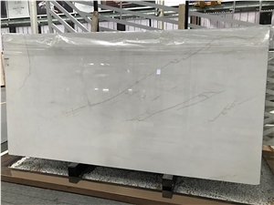 Red Line White Jade Marble Slabs for Decoration