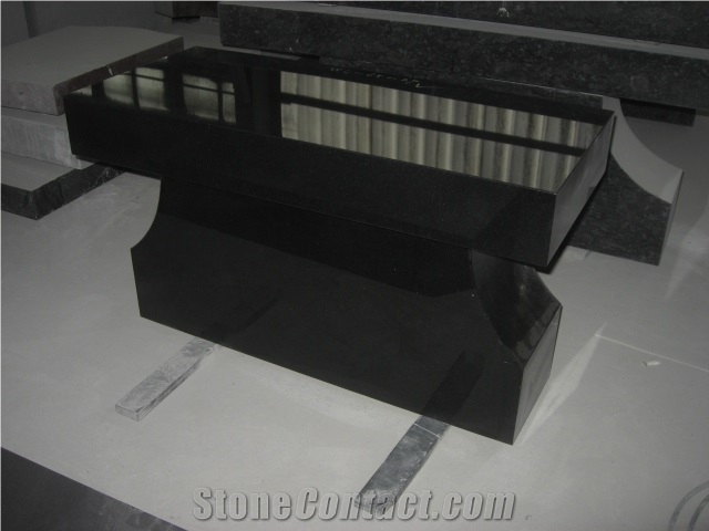 Simple Design Black Granite Bench