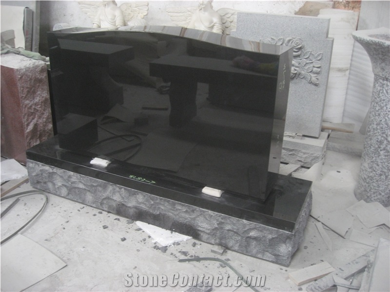 Simple Modern Shanxi Black Granite Monuments