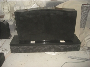 Simple Modern Shanxi Black Granite Tombstone
