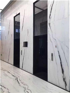 Sonal White Marble Tiles Flooring Installation