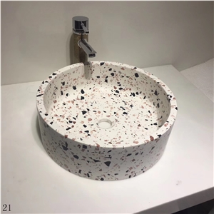Stage Basin Nordic Terrazzo Lavatory Bathroom Sink