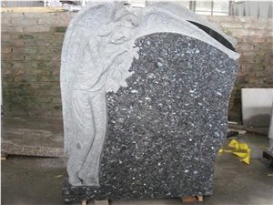 Standing Angel American Style Granite Tombstone