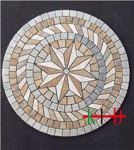 Stone Water Jet Medallions Outsides Door,Mosaic