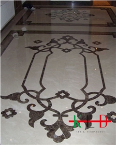 Stone Waterjet Cut Medallion,Composited Floor Tile