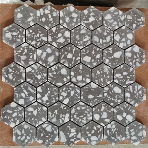 Terrazzo Stone Honeycomb Panel Mosaic Tiles