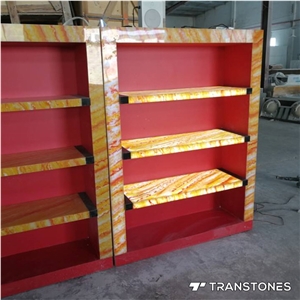 Translucent Customized Polished Onyx Counter Top
