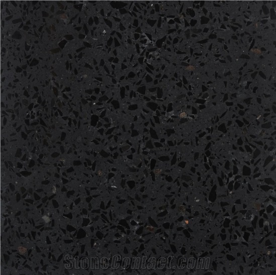 Us006 Black Concrete Terrazzo Tile and Slab