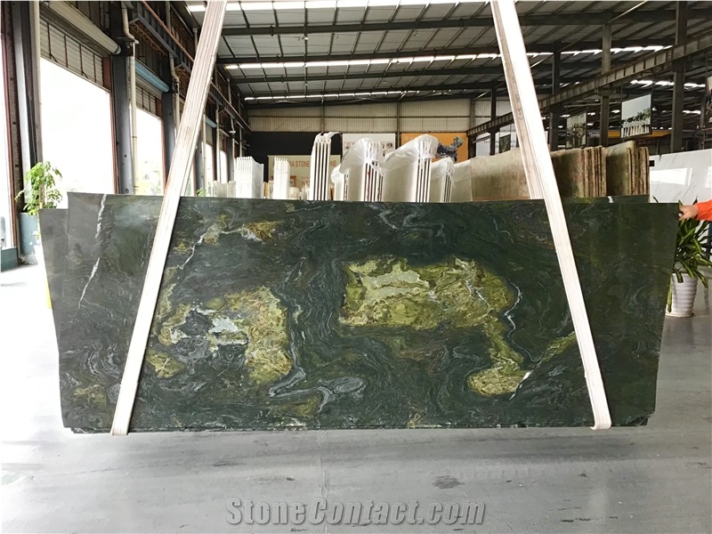 Verde Olive Green Marble Luxury Slabs Floor Wall