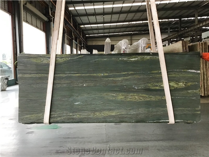 Verde Olive Green Marble Luxury Slabs Floor Wall