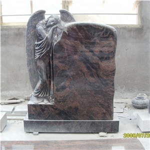 Weeping Angel Engraving Granite Tombstone