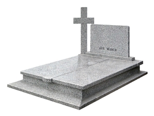 White Cross Double Tombstone for Europe Market