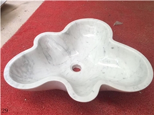 White Marble Alien Art Wash Basin Kitchen Bowls