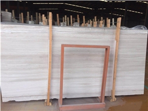 White Wooden Marble Slab
