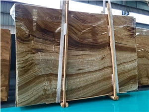 Wood Grain Onyx Slabs for Bathroom Wall Tiles