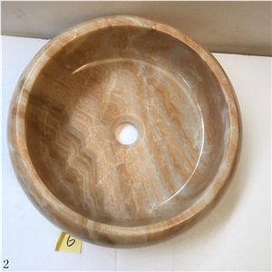 Wooden Jade Chessboard Basin Yellow Onyx Bowls