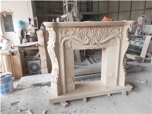 Stone Marble Fireplace Sculpture Mantel
