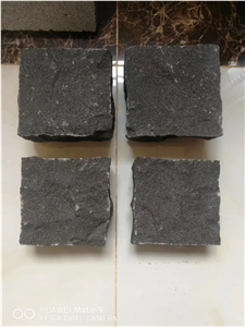 Zhanjiang Black Basalt Lava Stone Black Cube Slab Paving Paver