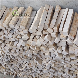 Beige Limestone Split Face Wall Panel Cladding