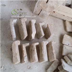 Beige Limestone Split Face Wall Panel Cladding