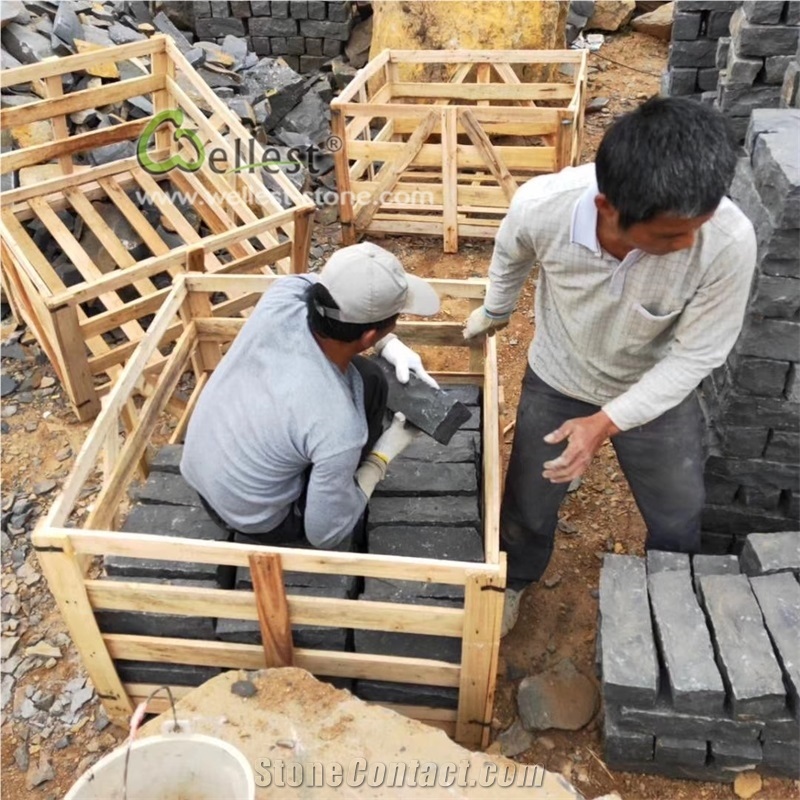 Zhangpu Black Basalt Small Kerbstones for Edgings