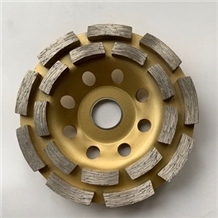 Diamond Double Row Grinding Cup Wheel for Stone