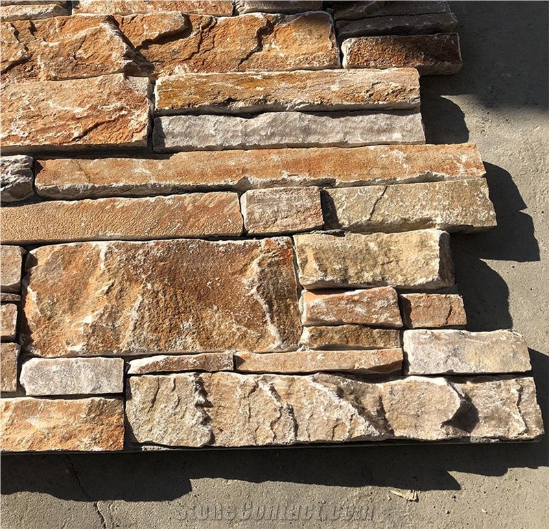 Cement Back Ledge Stone Stacked Cultured Veneer