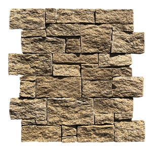 Granite Meshed Cement Stacked Culture Stone Back
